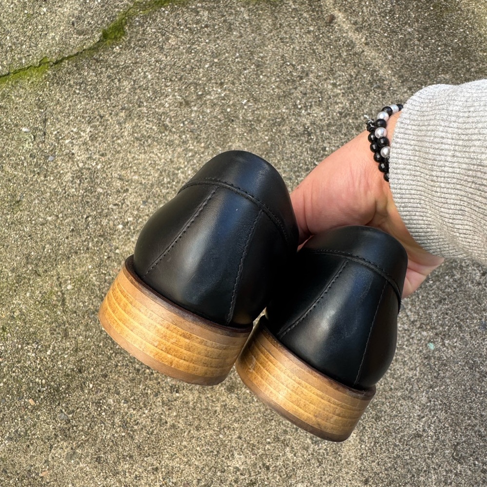 EVERLANE The Modern Loafer in Black Italian Leather Flats Slip On Size 10.5 - Picture 4 of 6
